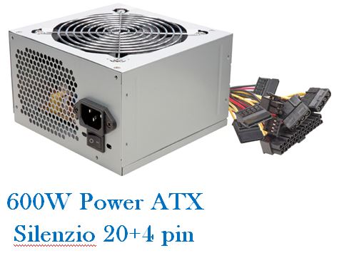 Netzteil 600W ATX Silenzio LP16-45 PC Power Supply 120mm Lüfter