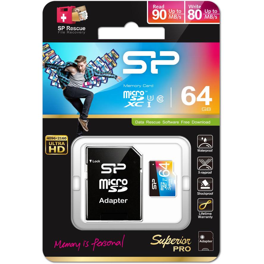 SD Micro Card 64GB Silicon Power UHS-1 Elite/CL.10