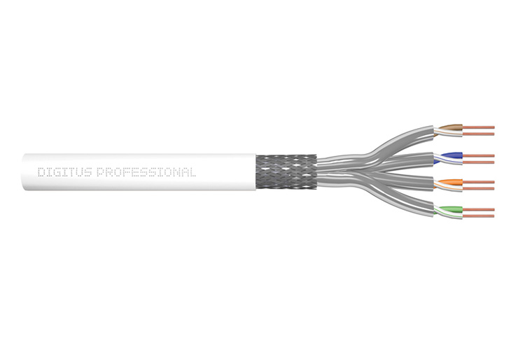 DIGITUS Verlegekabel S/FTP Cat7 305m, Box, AMG 26/1, weiß
