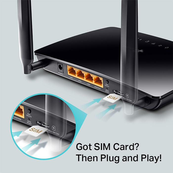 Router WLAN TP-Link TL-MR6400 (LTE/4G/Modem/300MBit)